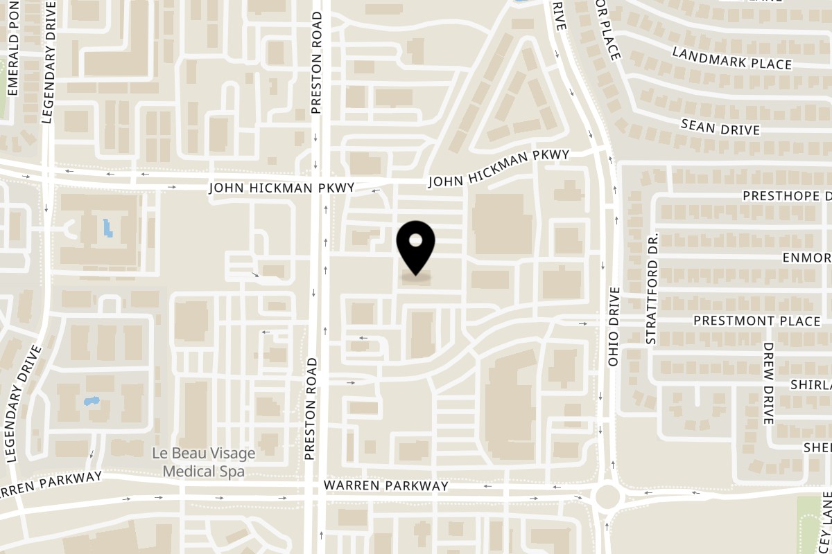 Map showing the location of Hachi sushi & omakase on 9188 Prestmont Pl #102 in Frisco